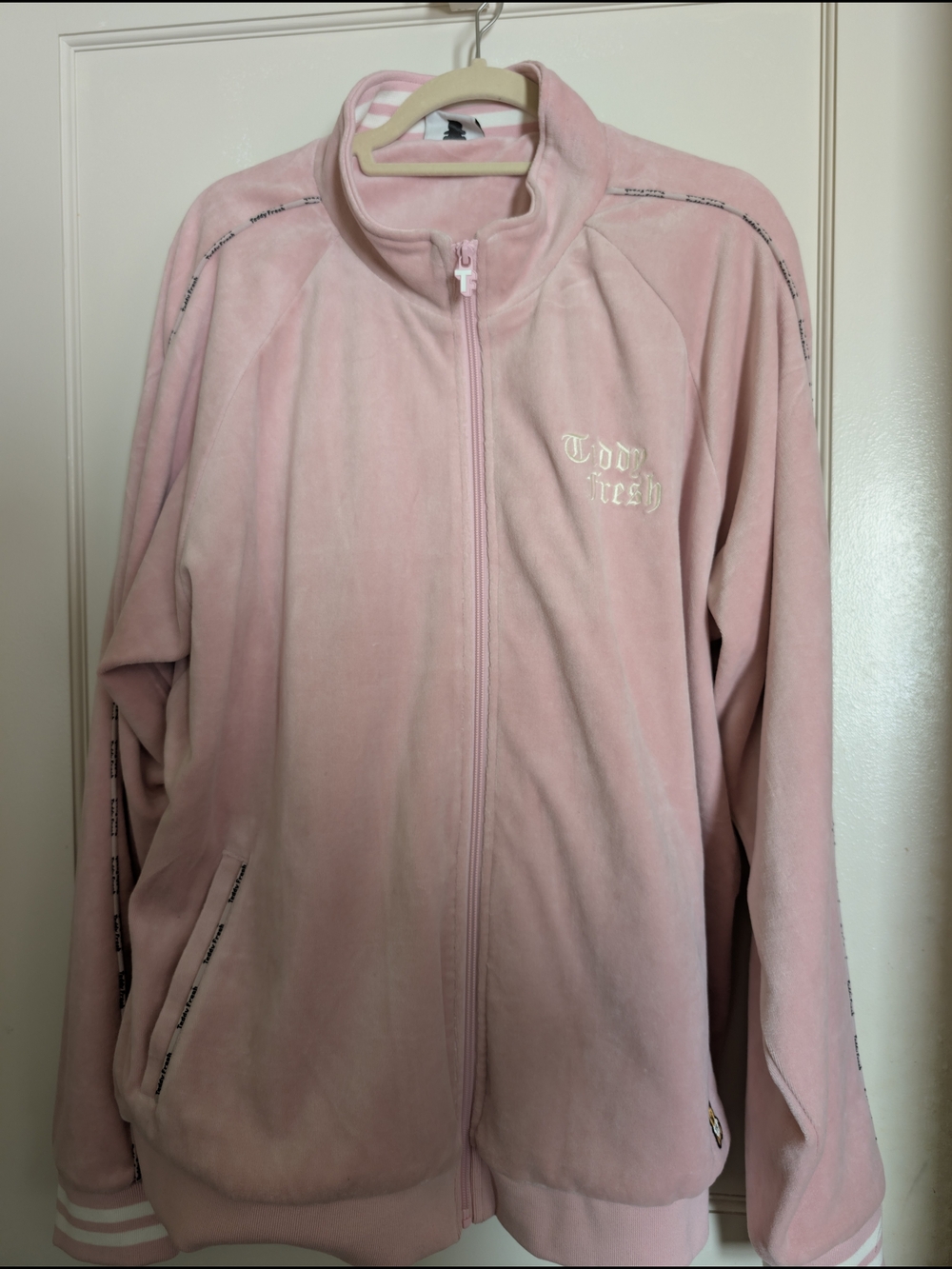Teddy Fresh Soft Pink Velour Track Jacket (Includes Matching Pants)